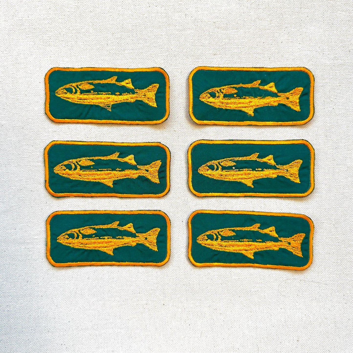 salmon iron on patch | fish patch | vintage style patch