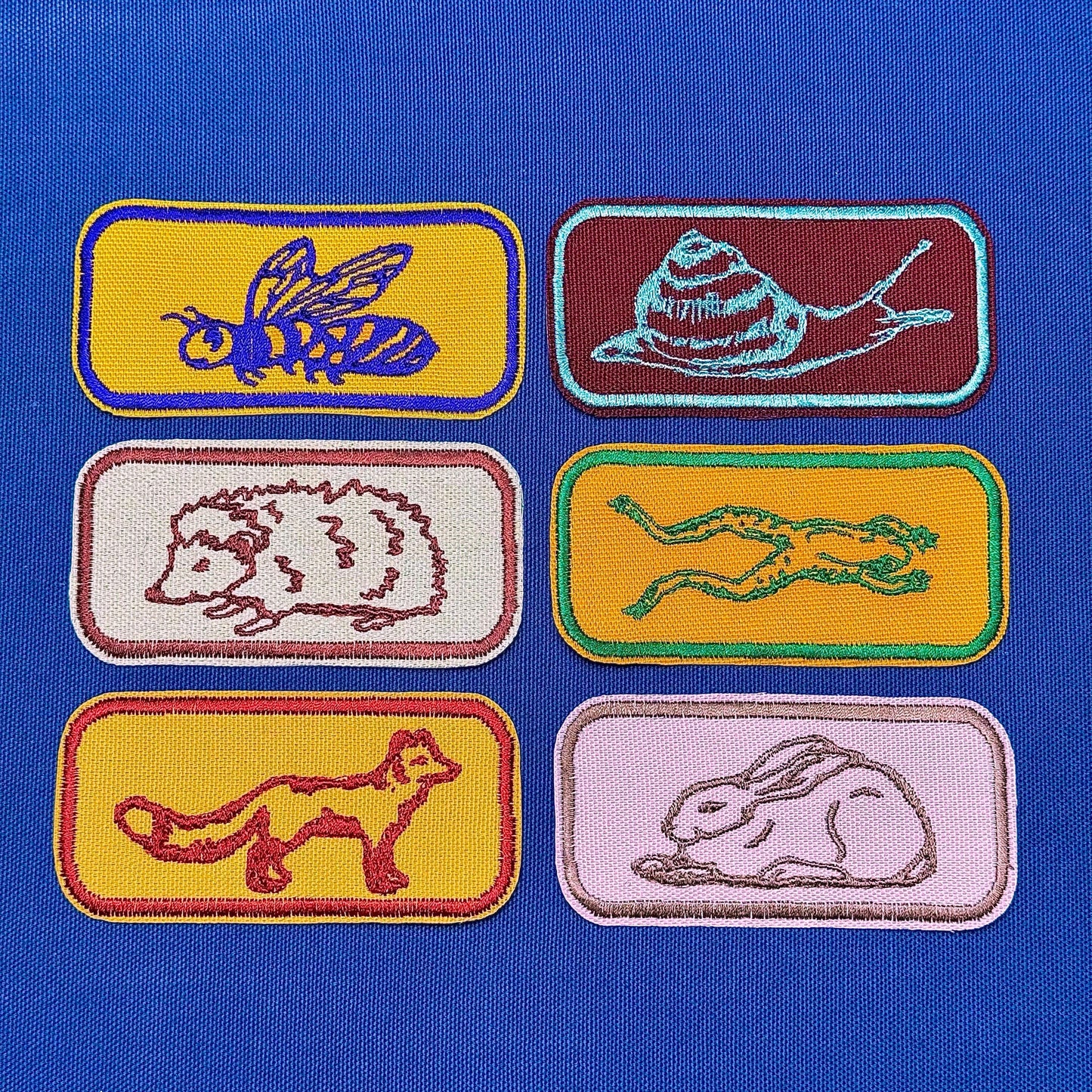 snail iron on patch | bug lover patch | vintage style patch