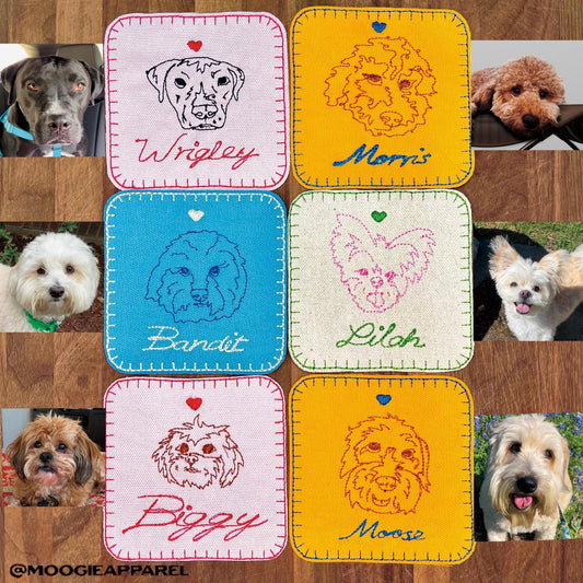 custom pet portrait patch | 4 x 4 inch