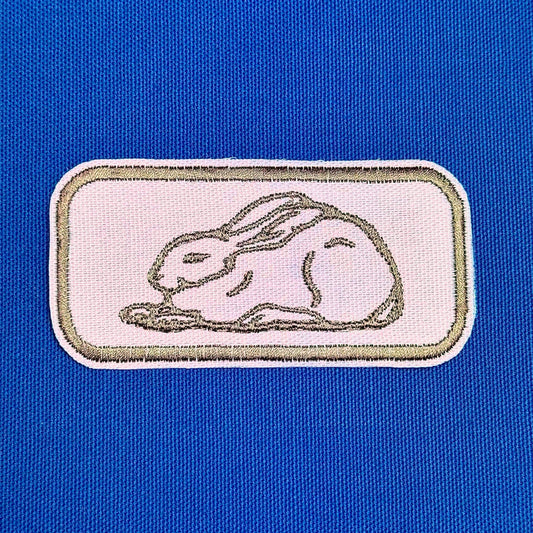 bunny iron on patch | nature lover patch | vintage style patch