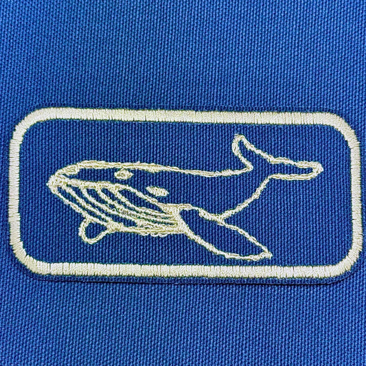 humpback whale iron on patch | sea creature patch | vintage style patch