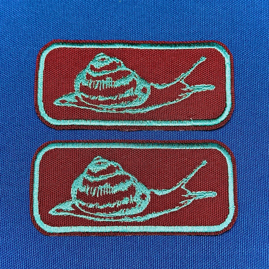 snail iron on patch | bug lover patch | vintage style patch