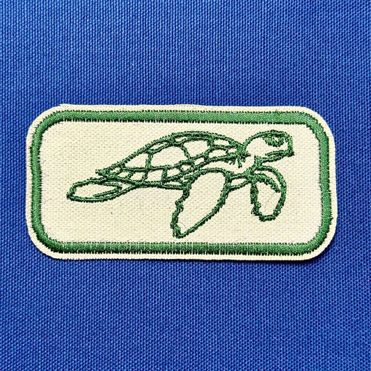 sea turtle iron on patch | sea creature patch | vintage style patch