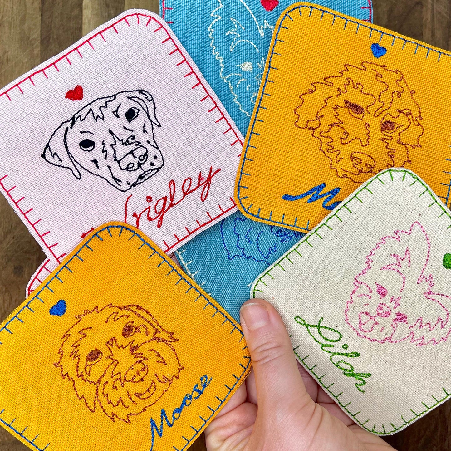 custom pet portrait patch | 4 x 4 inch
