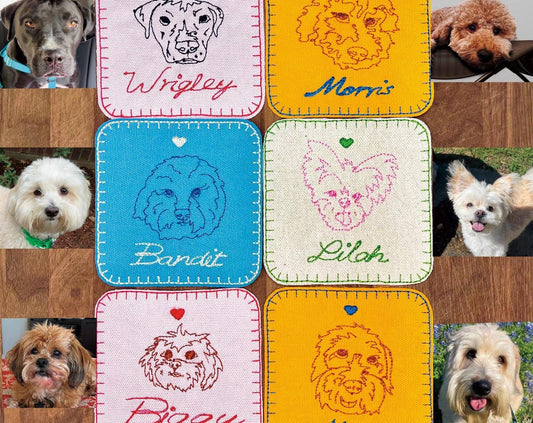 custom pet portrait patch | 4 x 4 inch